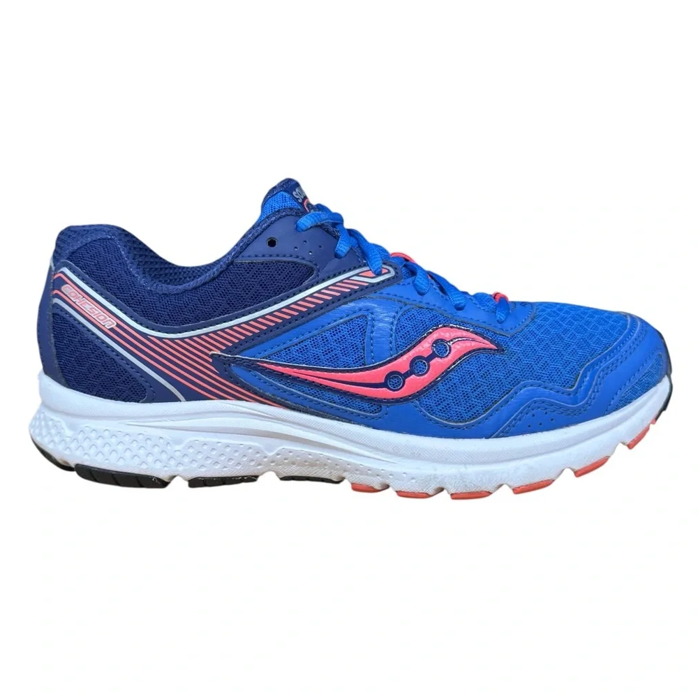 Saucony Cohesion 10 Blue/Coral Pink S15333-2 Women's Running Walking Shoes US 9